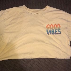 Vintage Yellow Good Vibes Tee